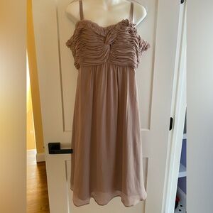 BODEN SILK COCKTAIL PARTY WEDDING ORCHID PINK/Lavender FLUTTER DRESS SIZE 12,NEW